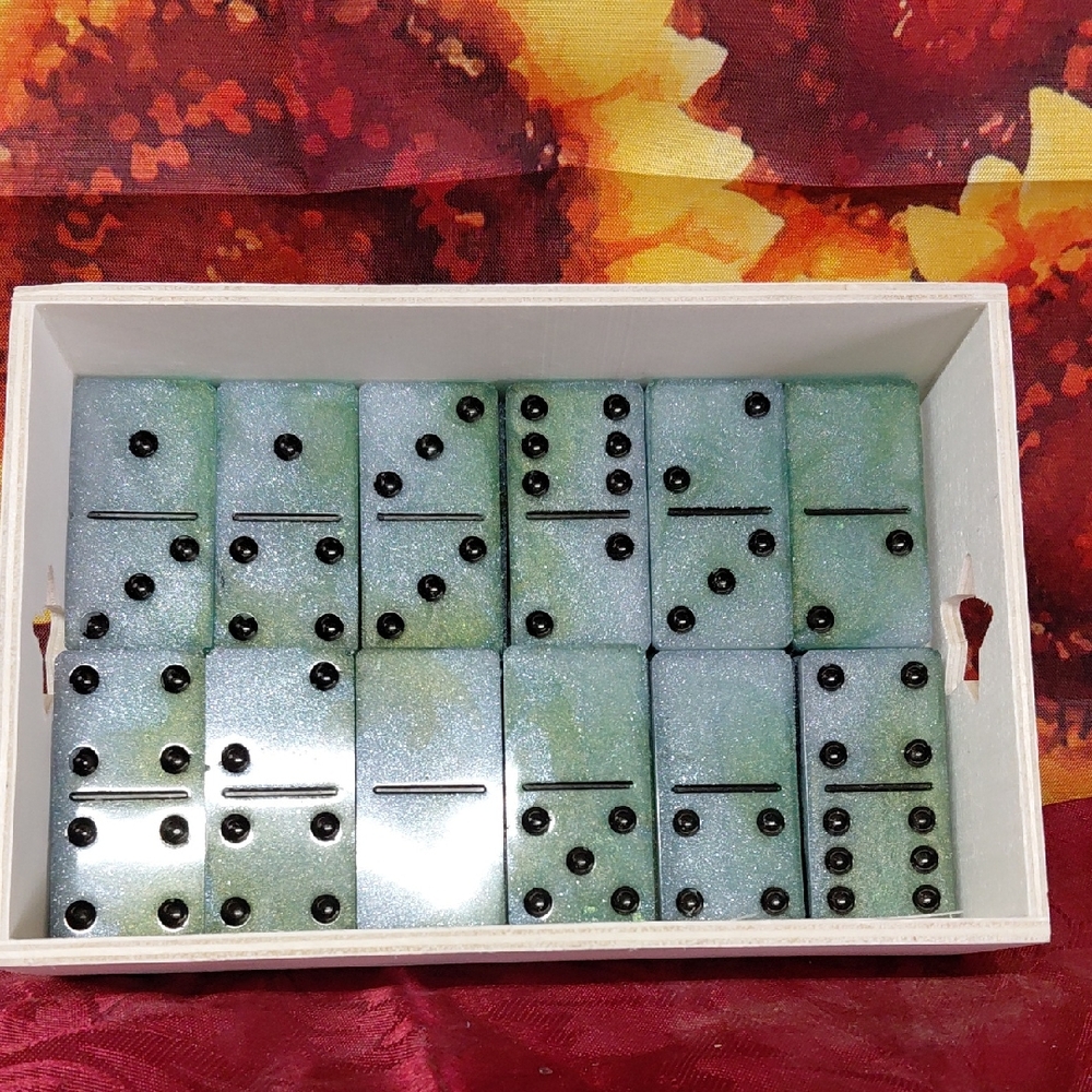 Handcrafted Glittering Domino Set